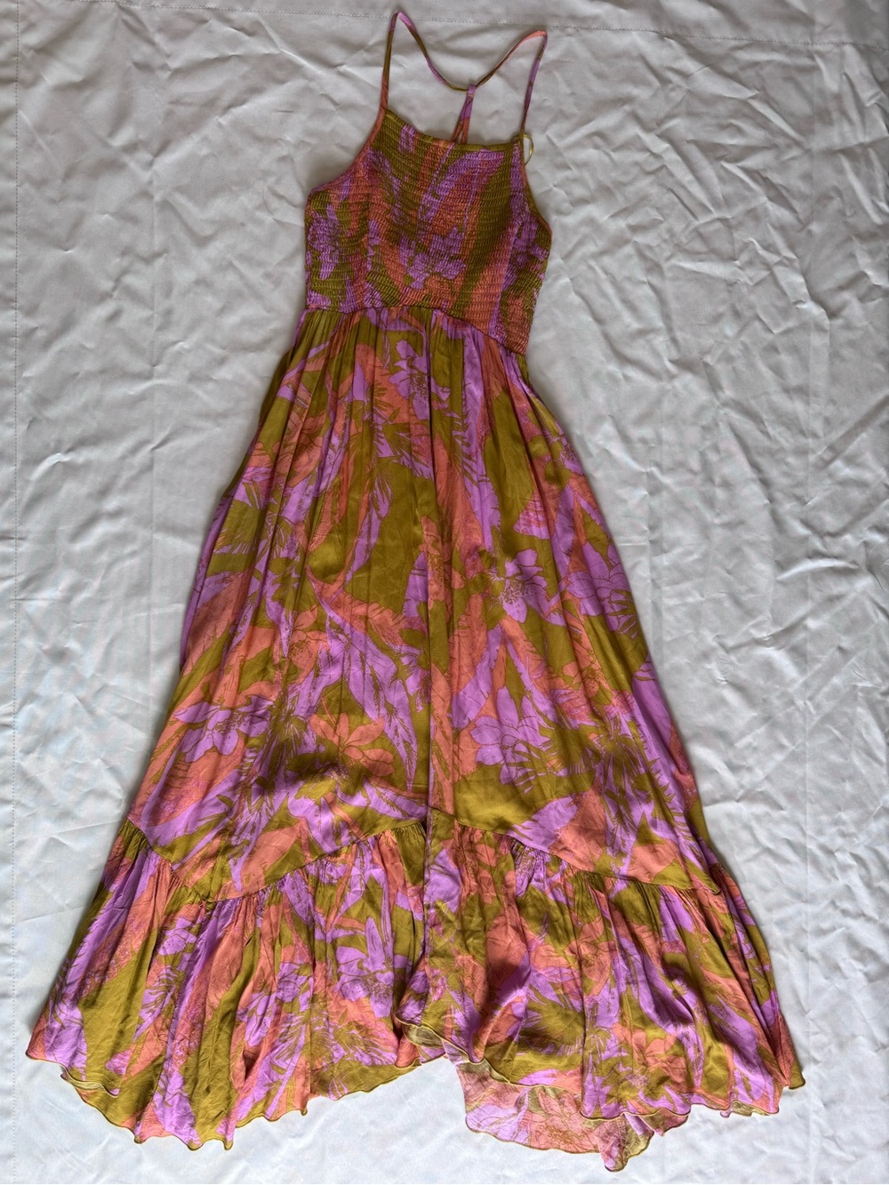 Free People Heatwave Printed Maxi Slip Dress XS